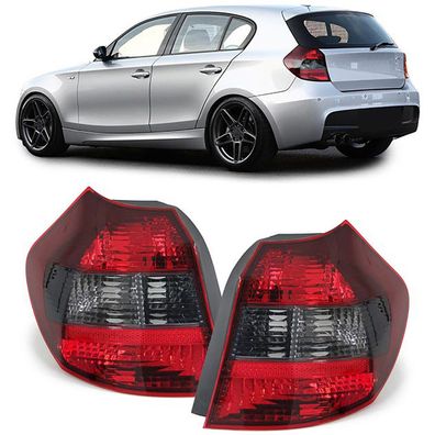 Rückleuchten Heckleuchten Hinten Set Smoke Black für BMW 1er E81/E87 VFL 04-07