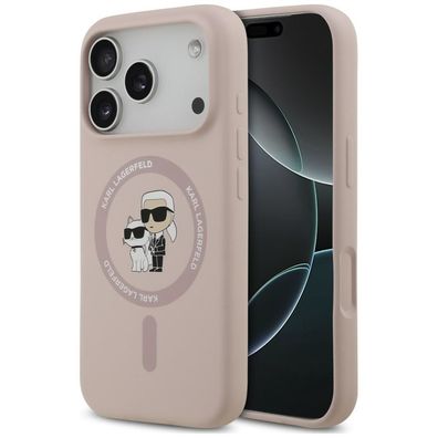 Handyhülle Karl Lagerfeld Silicone Karl&Choupette MagSafe für iPhone 18 Pro/17 Pro