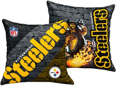 Beronage Pittsburgh Steelers NFL Football-Kissen 40x40 cm Fan-Kuschelkissen