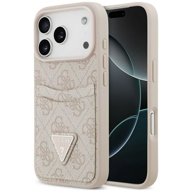 Handyhülle Guess 4G Double Card Triangle iPhone 18/17 Pro Max Kartenfach rosa