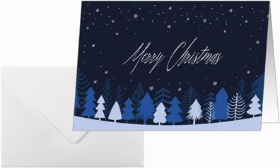 Sigel DS635 Weihnachtskarten Snowflake Serenity A6 25 Stück