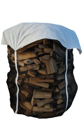 1 x Woodbag Holzbag 100x100x160cm Holz Bag mit Sternboden und Abdeckung