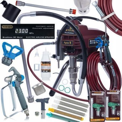 Zenthril Farbspritzgerät Apex B 2500W 20MPa 3,2L/min | Set mit Zubehör