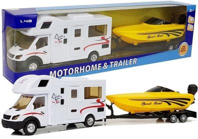 Reisemobil Motorboot Modellfahrzeug