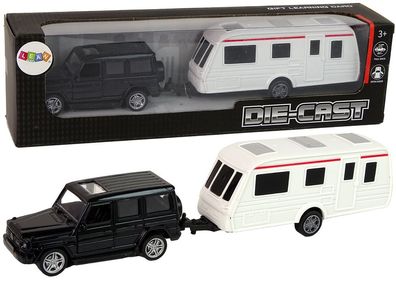 Geländewagen Wohnwagengespann Modellfahrzeug