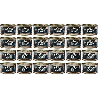 Mondschein-Dinner-Menü mit Thunfisch, Hähnchen und Garnelen in Sauce, 24 x 80 g