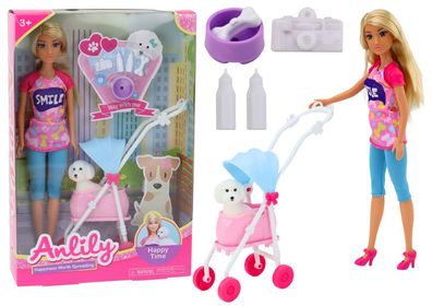 Modepuppe Hundepflege Spielset