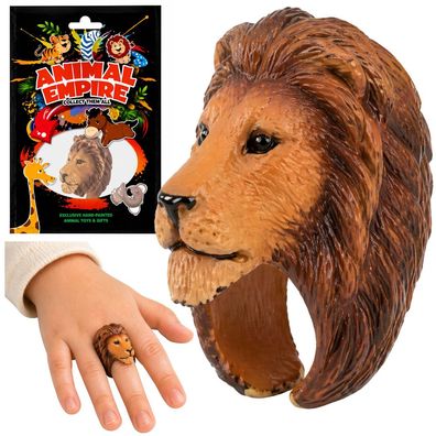 Fingerring Tierfigur Löwenkopf