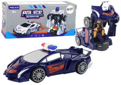 Verwandlungsroboter Polizeiwagen Transformationsfahrzeug