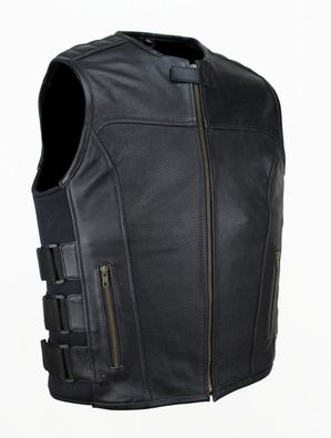 Lederweste Motorrad & Biker Rind LEDER Weste Herren Klassik Ventus Lederkutte
