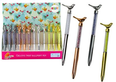 Drehkugelschreiber Schreibstift Vogelmotiv