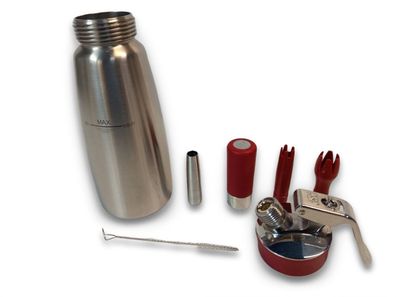 iSi Gourmet Whip Plus Sahnespender 0,5 L Edelstahl für Espumas Saucen Desserts