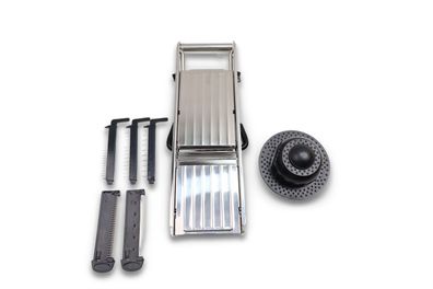 Vogue Mandoline Gemüsehobel Edelstahl 135 x 400 mm Julienne Waffelschnitt
