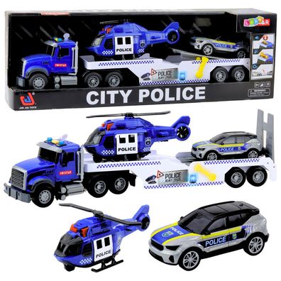 Polizeitruck Hubschrauber Streifenwagen