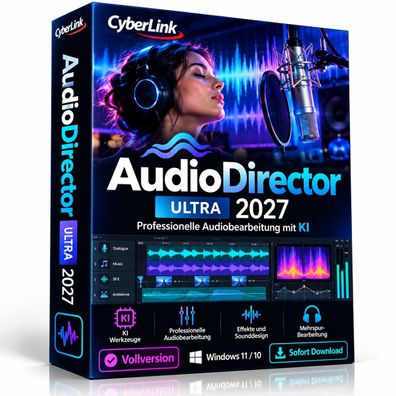 CyberLink AudioDirector Ultra 2027 Vollversion - rofessionelle Audiobearbeitung