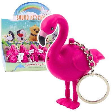 Leuchtanhänger Taschenanhänger Flamingofigur