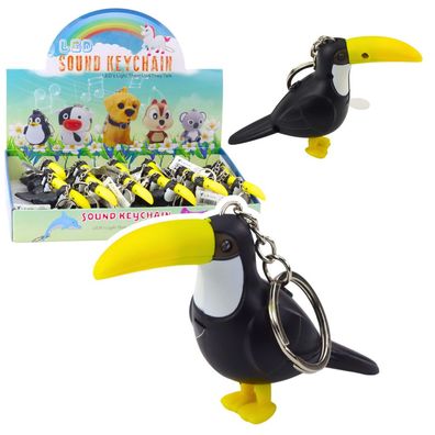 Leuchtanhänger Taschenanhänger Tukanfigur