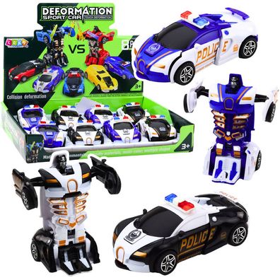 Verwandlungsauto Polizeiflitzer Roboterfigur