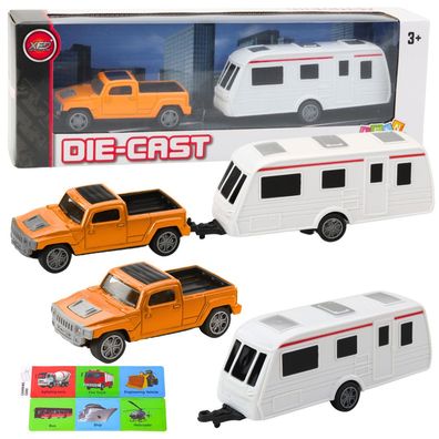 Geländewagen Wohnwagengespann Modellfahrzeug