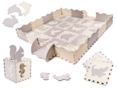 Krabbelmatte Puzzlematte Laufgitter