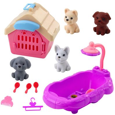 Tierpflegeset Hundefiguren Rollenspielzubehör