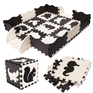 Krabbelmatte Puzzlematte Laufgitter