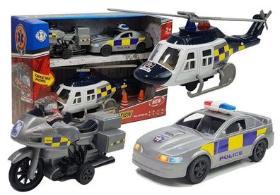 Polizeihubschrauber Streifenwagen Einsatzfahrzeuge