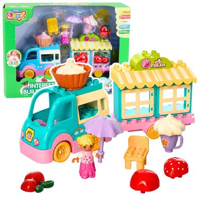 Eiswagen Eisdiele Bausteinset