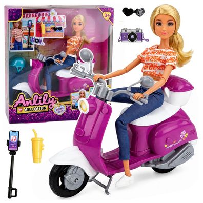 Modepuppe Motorroller Spielset
