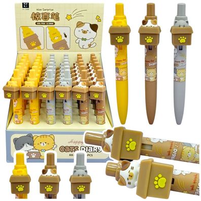 Gelstift Tintenroller Katzenmotiv