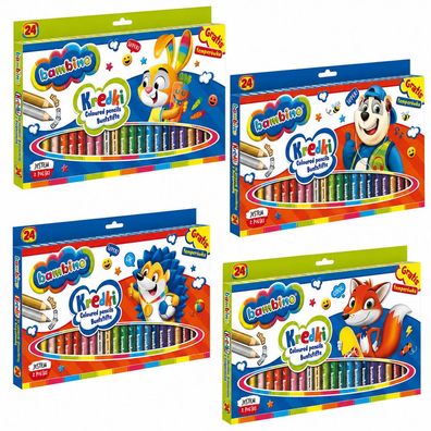 Buntstifte Bambino 24 Farben dick aus Holz mit Spitzer ab 3 Jahren