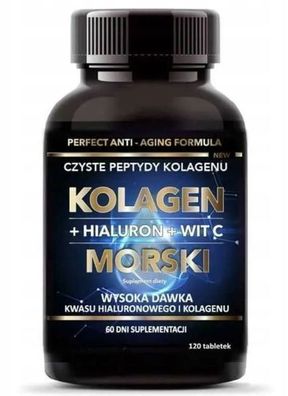 Intenson Premium Anti-Aging Formel: Meereskollagen + Hyaluron + Vitamin C, 120 T