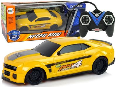 RC Sportwagen LEAN Toys Speed King 1:24 gelb mit Fernsteuerung