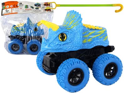 Spielzeugauto LEAN Toys Triceratops Friktionsantrieb blau 13 cm Dino Monstertruck