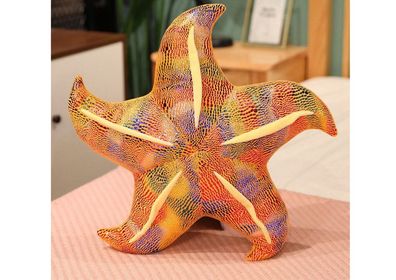Plüschtier Seestern LEAN Toys 45 cm, Kuschelkissen gelb-orange