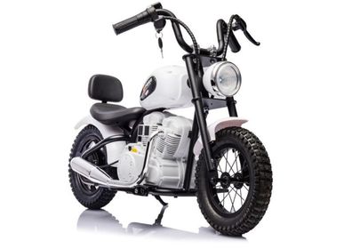 Elektro Kindermotorrad LEAN CARS A9902 36V Weiß mit Scheinwerfer