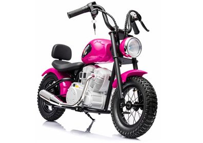 Kinder Elektromotorrad LEAN CARS A9902 36V Chopper Pink mit Scheinwerfer