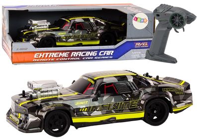 Ferngesteuertes Auto LEAN Toys 1:16 Drift 2,4 GHz Gummireifen Schwarz Gelb