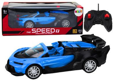 Ferngesteuertes Auto LEAN Toys Sportwagen 1:18 blau mit Licht 27 MHz