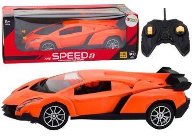 Ferngesteuertes Auto LEAN Toys Sportwagen 1:16 orange 20 km/h mit Licht
