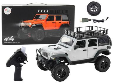 Ferngesteuertes RC Auto LEAN Toys Off-Road 4x4 2,4 GHz mit Licht und Akku Grau