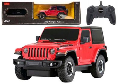 RC-Auto Rastar Jeep Wrangler JL Rubicon Maßstab 1:24 ferngesteuert Rot