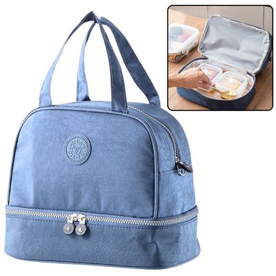Thermo-Lunchtasche LEAN Blau 27 x 25 x 16 cm zwei Fächer mit Schultergurt