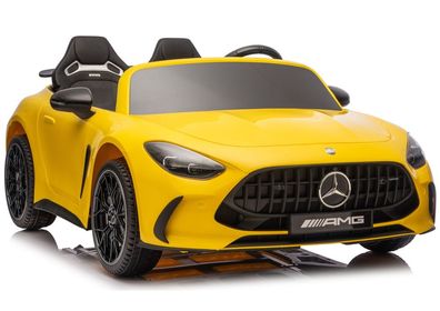 Kinder Elektroauto Mercedes AMG GT63 DK-GT63 24V, LCD Display, Zweisitzer, Gelb
