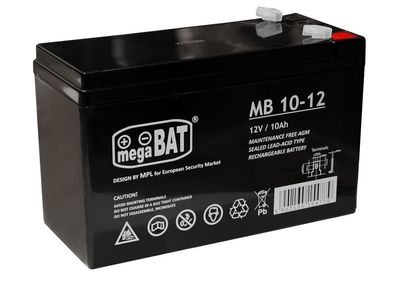 AGM Gel Batterie LEAN CARS 12V 10Ah wartungsfrei verschlossener Bleiakku