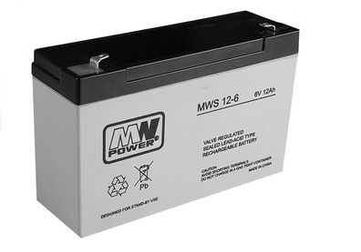 AGM Gel Bleiakku 6V 12Ah auslaufsicher für Kinderfahrzeuge und Elektroroller