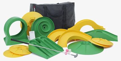 Minigolf-Set basic mit 1 Schläger und 13 Hindernissen