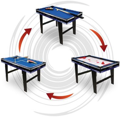 Multifunktionstisch GALAXY-XT, 3in1 Multifunktionstisch mit 3 Spielen