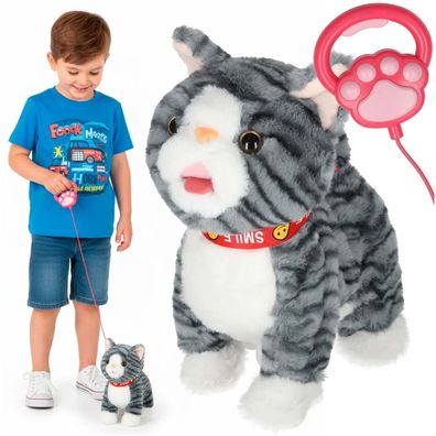 Plüschkatze Führleine Kuscheltier