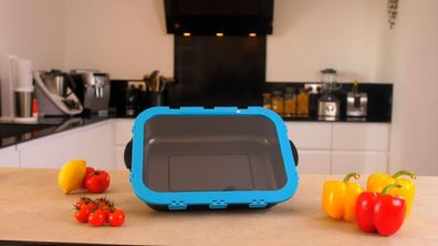Frischhaltebox XL, Aufbewahrungsbox mit flexiblem Silikon-Deckel, Auflaufform